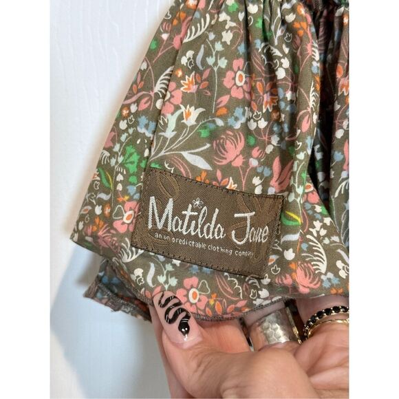 Matilda Jane Serendipity Wonder Girl Sleeveless Floral & Stripe Ruffle Dress 4T - Picture 13 of 13